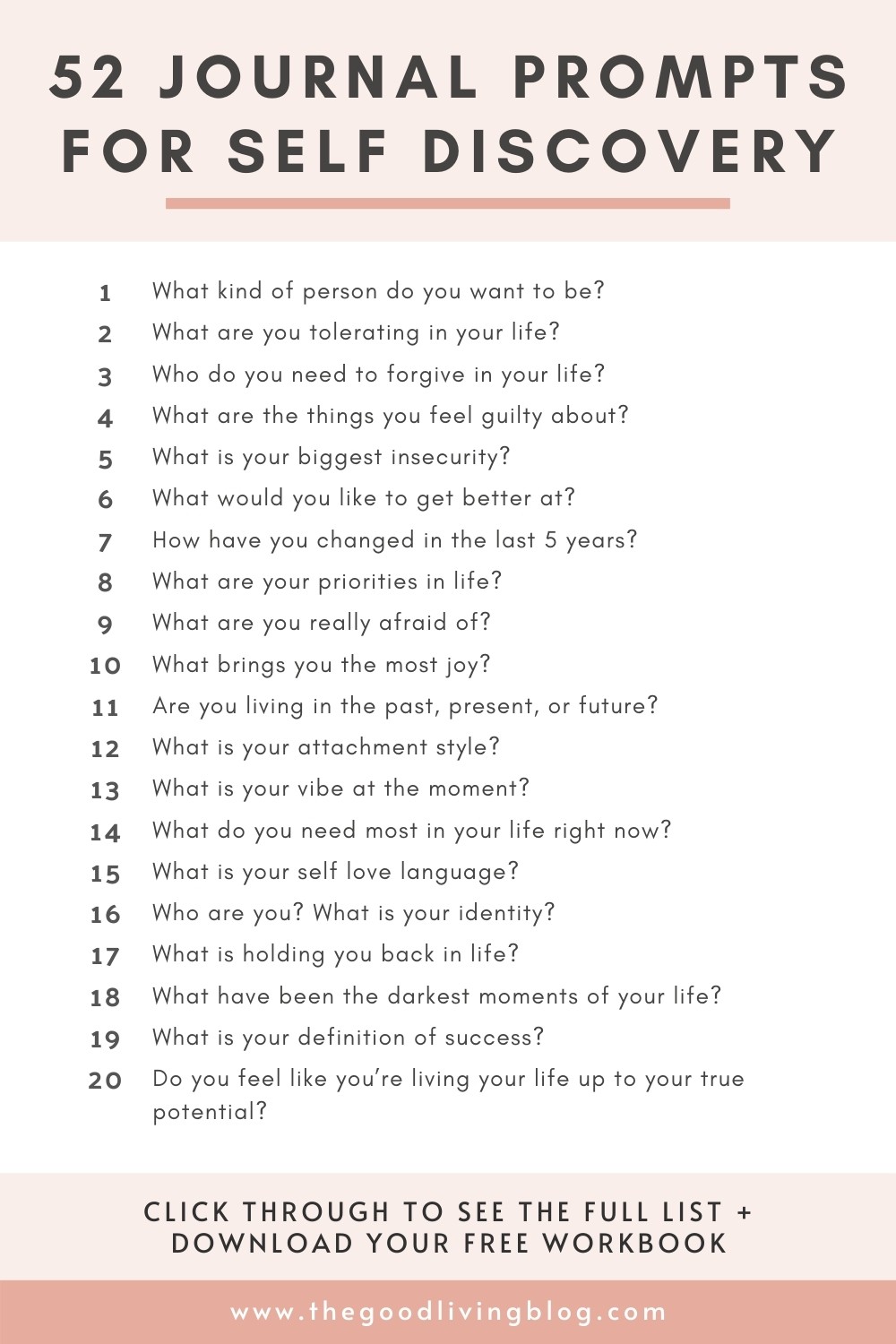 52 Powerful Journal Prompts for Self Discovery {+ Free Printable ...